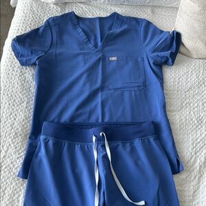 Figs Blue Scrub Set